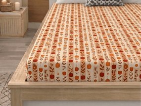 PrzytulneMieszkanie.pl Prześcieradło z mikrofibry PUMPKIN STRIPES kolorowe 90x200 cm