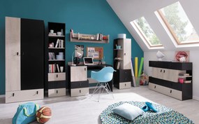 Komoda ISEO 110 cm do Salonu Sypialni 6 Szuflad Czarny