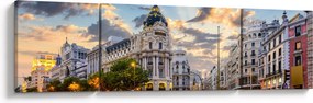 Obraz - Calle Gran Vía, Madryt, Hiszpania (170x50 cm)