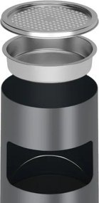 Stojący popielniczka z koszem 17L antracyt stal nierdzewna