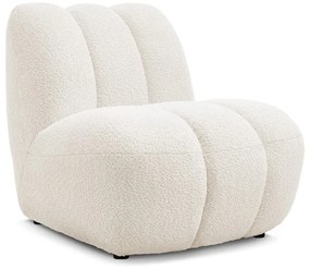 Biały fotel z materiału bouclé Janissaire – Bobochic Paris