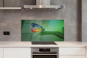 Panel nad Blat Kuchenny Motyl Odpoczywający na Liściu