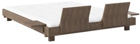 Brązowe łóżko dwuosobowe z litego drewna sosnowego ze stelażem 160x200 cm Social – Karup Design
