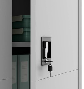 Szafa gospodarcza metalowa DAWID, 900 x 1850 x 400 mm, Smart: szara