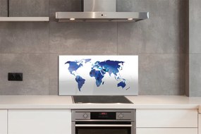 Panel nad Blat Kuchenny Kontury Świata w Błękicie