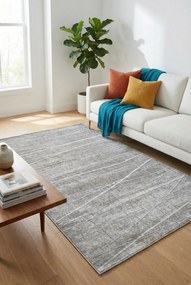 Beżowy prostokątny dywan w nowoczesnym stylu N8-F92