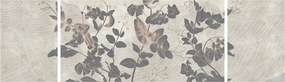 Obraz - Teksturowane liście (170x50 cm)