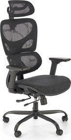 Fotel Obrotowy Czarny Nowoczesny E6-T96