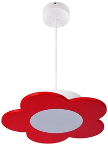 Czerwona lampa wisząca kwiat dla dziewczynki - S200-Vlesi