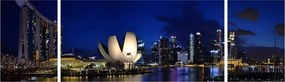 Obraz Singapuru nocą (170x50 cm)