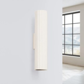 Kinkiet KARBON 30 beżowy ryflowany SOLLUX  LIGHTING