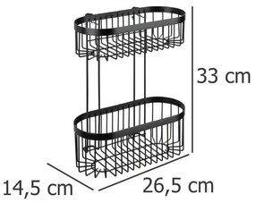 Półka łazienkowa wisząca Classic-Plus, 2 poziomy, WENKO