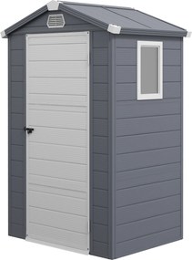 Outsunny schowek, 1,1 m², domek ogrodowy z dwuspadowym dachem, 133 x 102 x 180/208 cm