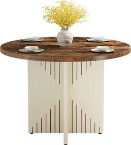 Okrągły stół jadalny dla 4 osób, stół jadalny w stylu rustykalnym 100 cm (sam stół)