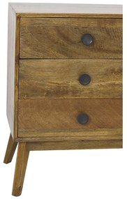 Brązowa niska komoda z litego drewna 114x80 cm Espita – Light &amp; Living