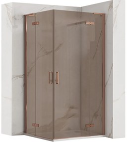 Kabina Prysznicowa REA Hugo Double 90x90 Miedź Szczotkowana