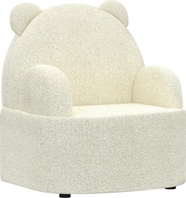 AIYAPLAY Fotel dla dzieci, w kształcie misia, z miękkim polaru misiowego, do 3 lat, 52x48x59 cm, Beżowy