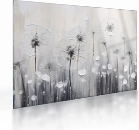 Obraz na szkle - Mlecze, malarstwo (70x50 cm)