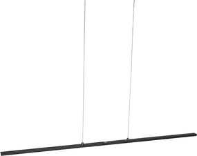 Designerska lampa wisząca czarna z LED i ściemniaczem dotykowym - Platina