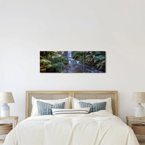 Obraz australijskiego lasu deszczowego (z zegarem) (90x30 cm)