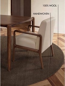 Brązowy wełniany okrągły dywan tkany ręcznie ø 160 cm Greenwich – Ted Baker