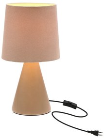 Beżowa lampa stołowa z tekstylnym kloszem (wysokość 24,5 cm) Satti – Candellux Lighting