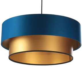 Lampa wisząca DOUBLE BLUE 50 granatowa/złota BPS KONCEPT