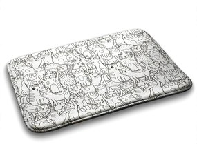 Dywanik łazienkowy antypoślizgowy Dywanik łazienkowy antypoślizgowy Koty Wzór