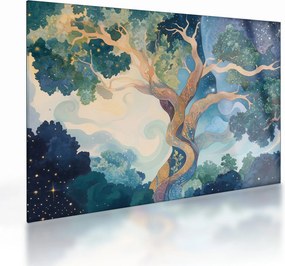 Obraz na szkle – Kosmiczne drzewo (70x50 cm)