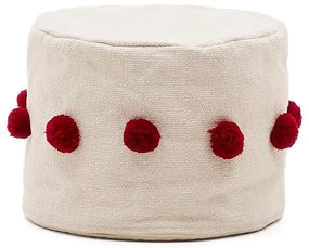 Czerwono-beżowy puf Manua – Kave Home