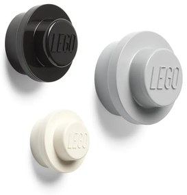 Komplet 3 wieszaków ściennych LEGO® Black And White