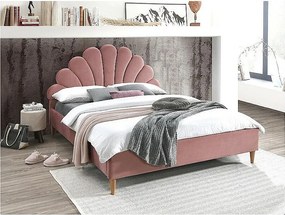 Łóżko tapicerowane SANTANA VELVET 160x200 antyczny róż