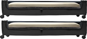 Torby do Przechowywania SucceBuy pod Łóżkiem z Kółkami, Organizer na Buty pod Łóżkiem 2 Sztuki 77 x 47 x 17,3 cm, z Przezroczystą Pokrywą