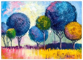 Obraz drzew kopułowych, obraz olejny (70x50 cm)
