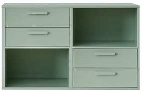 Zielona komoda ścienna z 4 szufladami Keep by Hammel