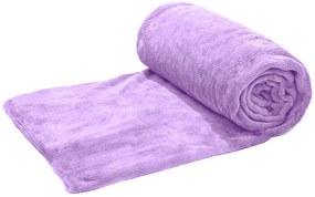 Koc z mikrofibry VIOLET 150x200 cm jasnofioletowy