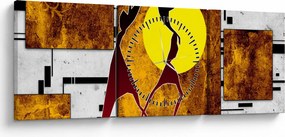 Obraz malarstwa z epoki starożytnej (z zegarem) (90x30 cm)