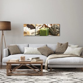 Obraz - Chwila relaksu (z zegarem) (90x30 cm)
