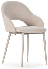 Beżowe tapicerowane krzesła zestaw 2 szt. Lia – Marckeric