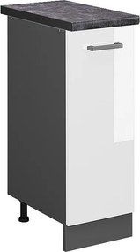 Szafka apteczna biały wysoki połysk 30x60x81.6 r-line