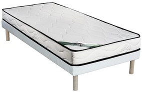 Zestaw 90 x 190 cm stelaż uniwersalny + materac piankowy z bambusowym pokrowcem - KANANI marki NATUREA