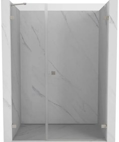 Mexen Lunar-B drzwi prysznicowe uchylne prawe 135 cm, transparent, nikiel szczotkowany - 832S-135-050-97-00-P