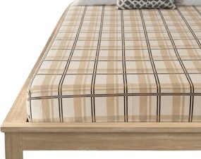 PrzytulneMieszkanie.pl Prześcieradło z mikropluszu PLAID 200x200 cm kremowe
