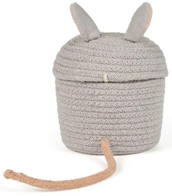 Szary tekstylny dziecięcy kosz na zabawki ø 15x15 cm Mini Renata the Rat – Lorena Canals