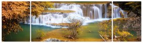 Obraz - Wodospady Huay Mae Khamin, Tajlandia (170x50 cm)
