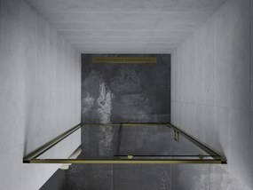 Mexen Apia drzwi prysznicowe rozsuwane 110 cm, transparent, złote - 845-110-000-50-00