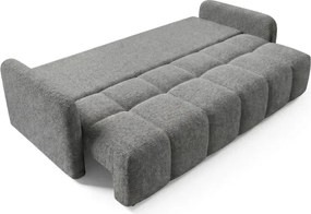 Sofa ZEN Rozkładana Dwuosobowa Ciemnoszara Boucle Nowoczesna