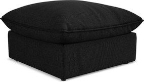 Pufa - z tkaniny bouclé - czarny - MANAO