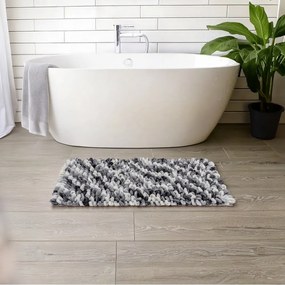 Szaroniebieski tekstylny dywanik łazienkowy 60x90 cm Lerici – Wenko