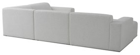 Biały narożnik z materiału bouclé (w kształcie litery U) Roxy – Scandic
